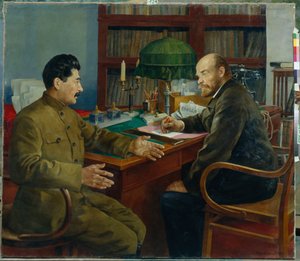 Lenin y Stalin de Nikolay Ivanovich Shestopalov