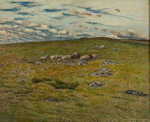 Ovejas de pastoreo de Nils Kreuger