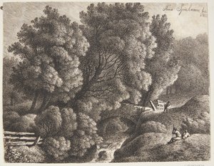 Paisaje con un arroyo