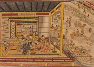 Casa de té junto al río Kamo en Kioto de Nishimura Shigenaga