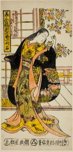 Ono no Komachi, de un Conjunto de Tres Bellezas (Bijin sanpukutsui) de Nishimura Shigenobu