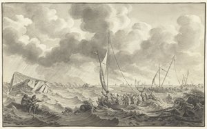 Brecha de dique cerca de Kampen, 1775