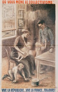 Casa de un Trabajador de Fábrica, cartel electoral, 1909