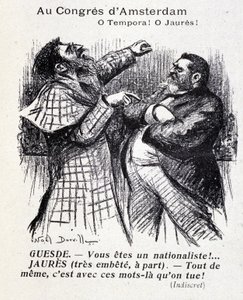 Altercado entre Jean Jaurès y Jules Guesde (congreso socialista de Ámsterdam) por Noel Dorville, "Le Panache" 5/10/1904 de Noel Dorville