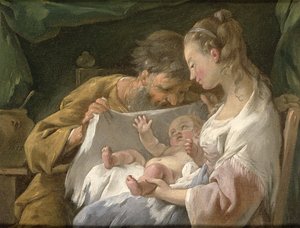 La Sagrada Familia, siglo XVIII de Noel Halle