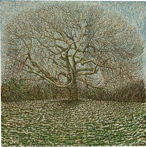Árbol del último invierno, 2023 (óleo sobre lino) de Noel Paine