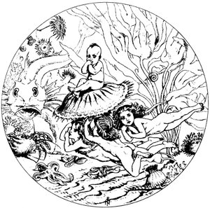Ilustración del cuento de hadas Los bebés de agua, de Charles Kingsley de Noel Paton
