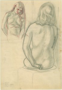 Desnudo sentado frente a un espejo de Noel Rooke