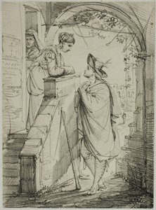Mujer y hombre conversando de Noel Thomas Joseph Clerian