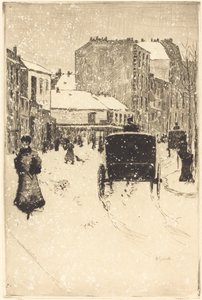 Boulevard Clichy en la nieve de Norbert Goeneutte