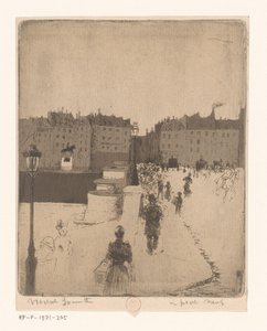 Vista del Pont Neuf en París Le Pont Neuf (título sobre objeto) de Norbert Goeneutte