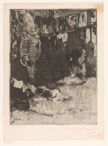Interior de una carnicería de Norbert Goeneutte