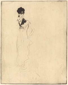 Boceto de una joven en violeta de Norbert Goeneutte