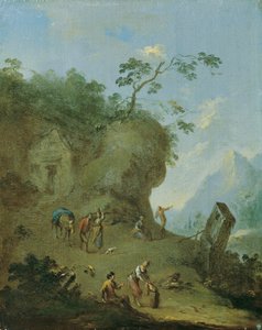 Cabaña en la altura de un bosque