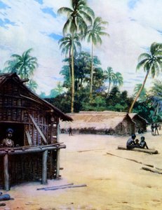 Un Pueblo en las Islas Salomón, 1908 de Norman Hardy