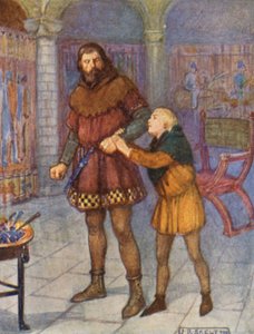 Ilustración para cuentos de Shakespeare (litografía en color)