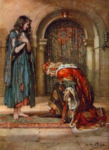 Tennyson, The Beggar-Maid (litografía en color) de Norman Mills (after) Price