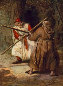 Tennyson, The Foresters (litografía en color) de Norman Mills (after) Price