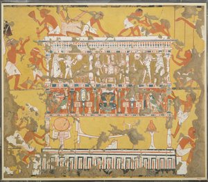 Construcción de un catafalco, Tumba de Ipuy, c. 1279-1213 a.C. de Norman de Garis Davies