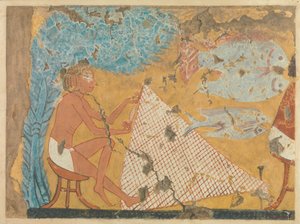 Hombre haciendo una red, Tumba de Ipuy, c.1295-1213 a.C.