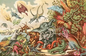 Animales y reptiles prehistóricos