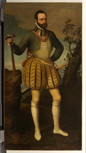 Retrato de un hombre con armadura (posiblemente Emmanuel Filibert, duque de Saboya)