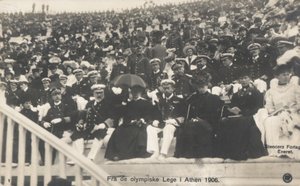 Dignatarios viendo los Juegos Olímpicos de 1906, Atenas de Norwegian Photographer