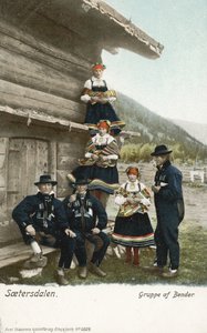 Grupo de agricultores, Setesdal, Noruega