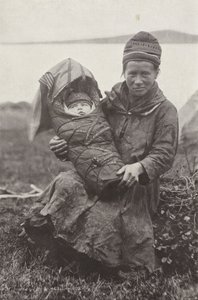 Madre lapona y bebé