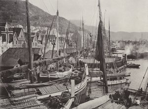 Vista del puerto de Bergen de Norwegian Photographer