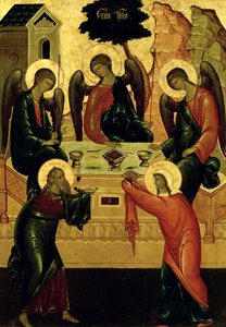 La Santísima Trinidad, Escuela de Novgorod, siglo XV