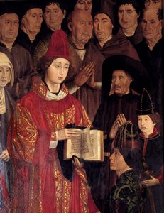 Políptico de San Vicente. Retrato de San Vicente y Enrique el Navegante (1394-1460), Príncipe de Portugal. Pintura de Nuno Goncalves, pintor portugués del siglo XV. Museo Nacional de Arte Antiguo, Lisboa