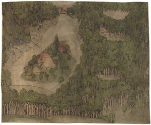 Una granja en un bosque