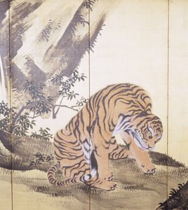 Tigres en un paisaje