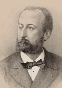 Retrato del compositor Camille Saint-Saëns 1835-1921 de Octave Edouard Jean Jahyer