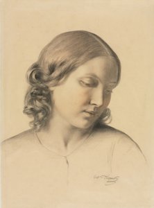 Retrato de una joven de Octave Tassaert