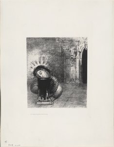 Una larga crisálida, del color de la sangre, placa 2 de 6 de Odilon Redon