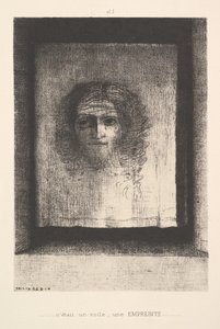 Un Velo, una Imagen Impresa, 1891 de Odilon Redon