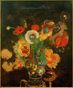 Ramo de flores sobre fondo negro