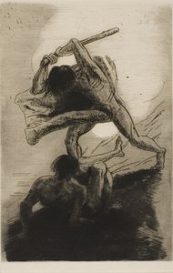 Caín y Abel de Odilon Redon
