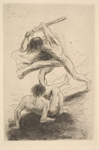 Caín y Abel de Odilon Redon
