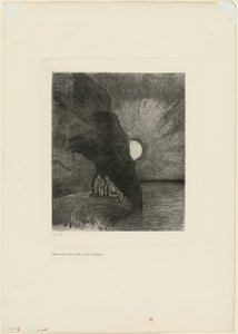 Incesantemente a mi lado se agita el demonio, lámina 7 de Las flores del mal de Charles Baudelaire. de Odilon Redon