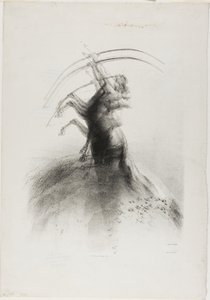 Centauro apuntando a las nubes de Odilon Redon