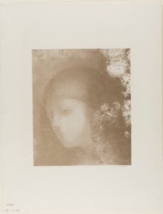 Cabeza de niño con flores de Odilon Redon
