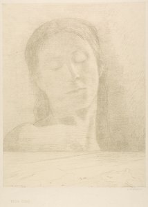 Ojos cerrados de Odilon Redon