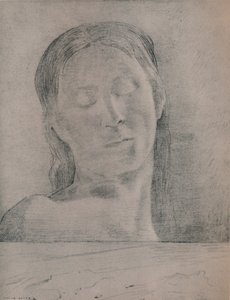 Ojos cerrados, c.1890, 1946 de Odilon Redon