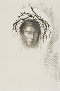 El Día Aparece al Fin,...y en el Mismo Disco del Sol Brilla el Rostro de Jesucristo, lámina 24 de 24 de Odilon Redon