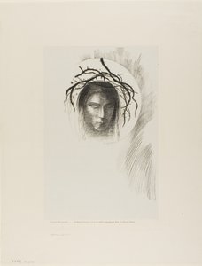 El Día Aparece al Fin,...y en el Mismo Disco del Sol Brilla el Rostro de Jesucristo, lámina 24 de 24 de Odilon Redon