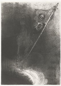 De Dood te paard
...y el que lo montaba se llamaba Muerte (título en el objeto)
Apocalipsis de San Juan (título de la serie)
Openbaring van Johannes (título de la serie) de Odilon Redon