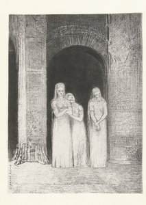 Las sacerdotisas estaban de guardia. Las sacerdotisas estaban esperando La Nuit (título de la serie) La noche (título de la serie) de Odilon Redon